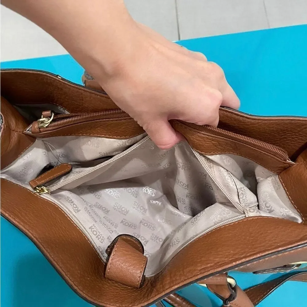 Michael Kors brown leather tote